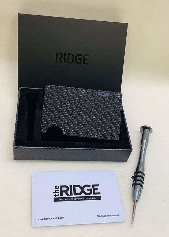 The Ridge Wallet, 3K Cash Strap, Carbon Fiber, Black - RS5082