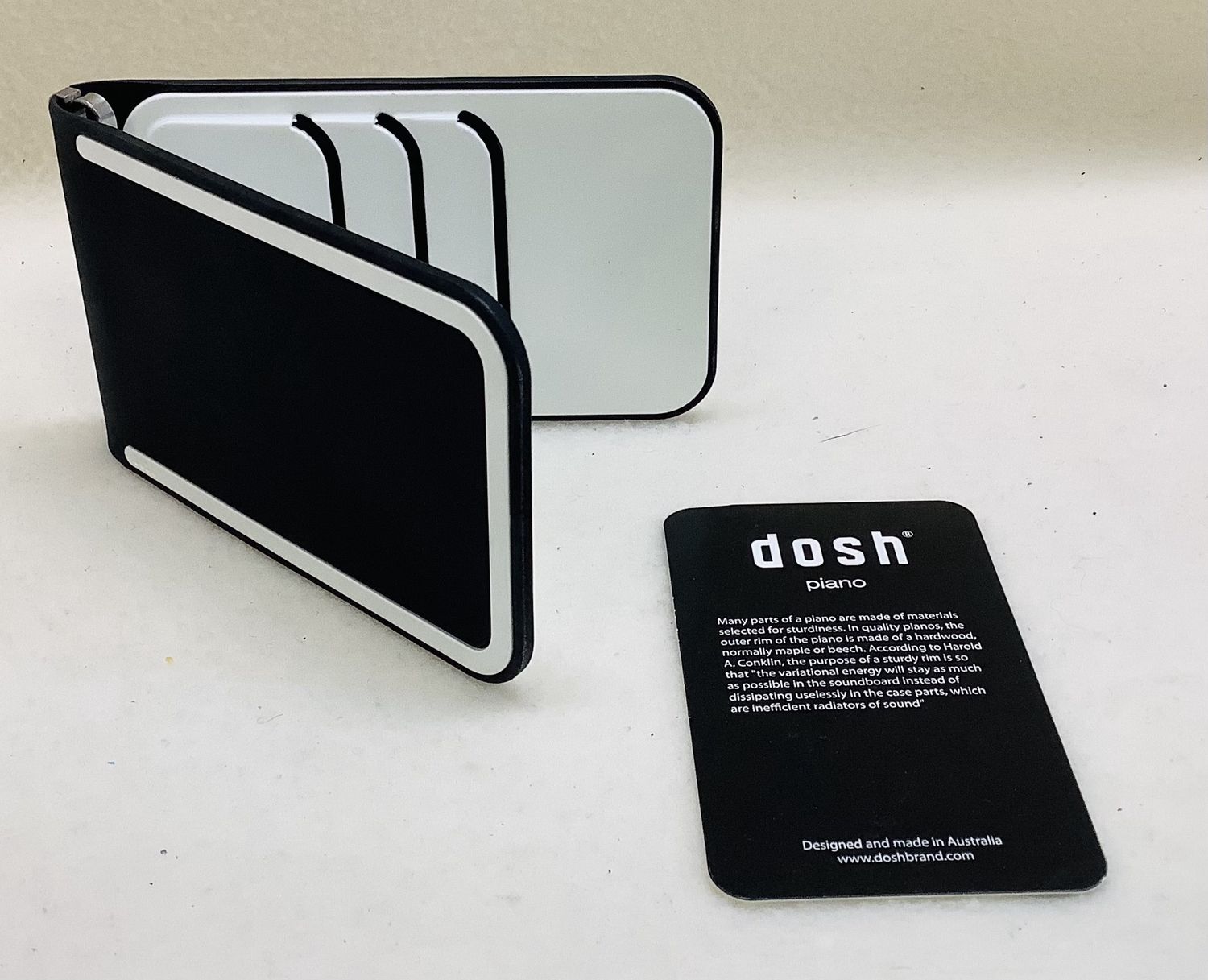 Dosh Luxe 6 Card Wallet, Black &amp; White - RS5085