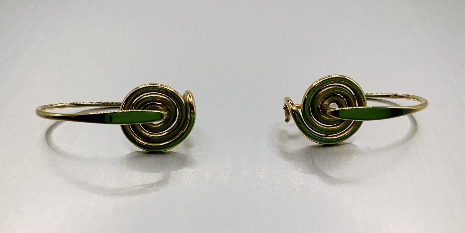 Ed Levin Designed 14K Spiral Earrings - RS5096