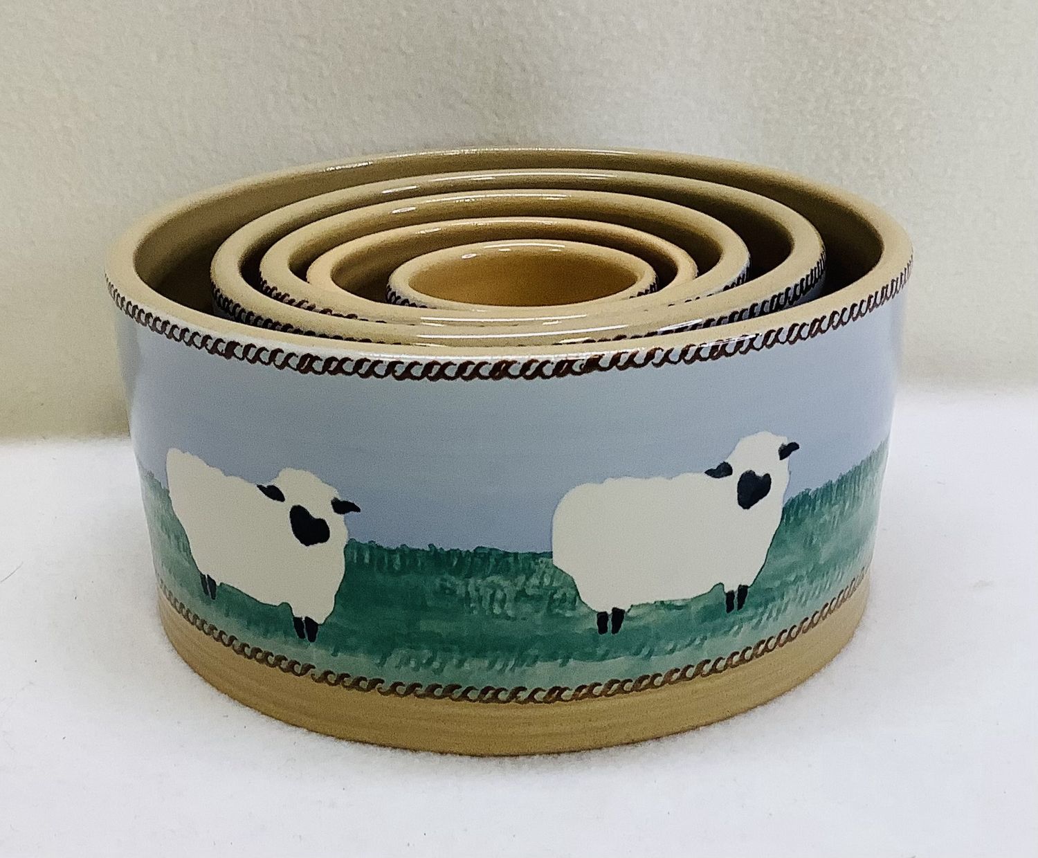 Nicholas Mosse Pottery Sheep Themed Nesting Bowls (Set of 5) - RS5110