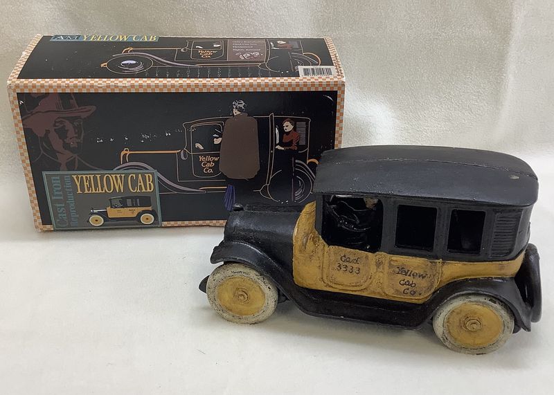 Authentic Models Vintage Arcade Reproduction Cast Iron Yellow Cab with Driver - RS5118