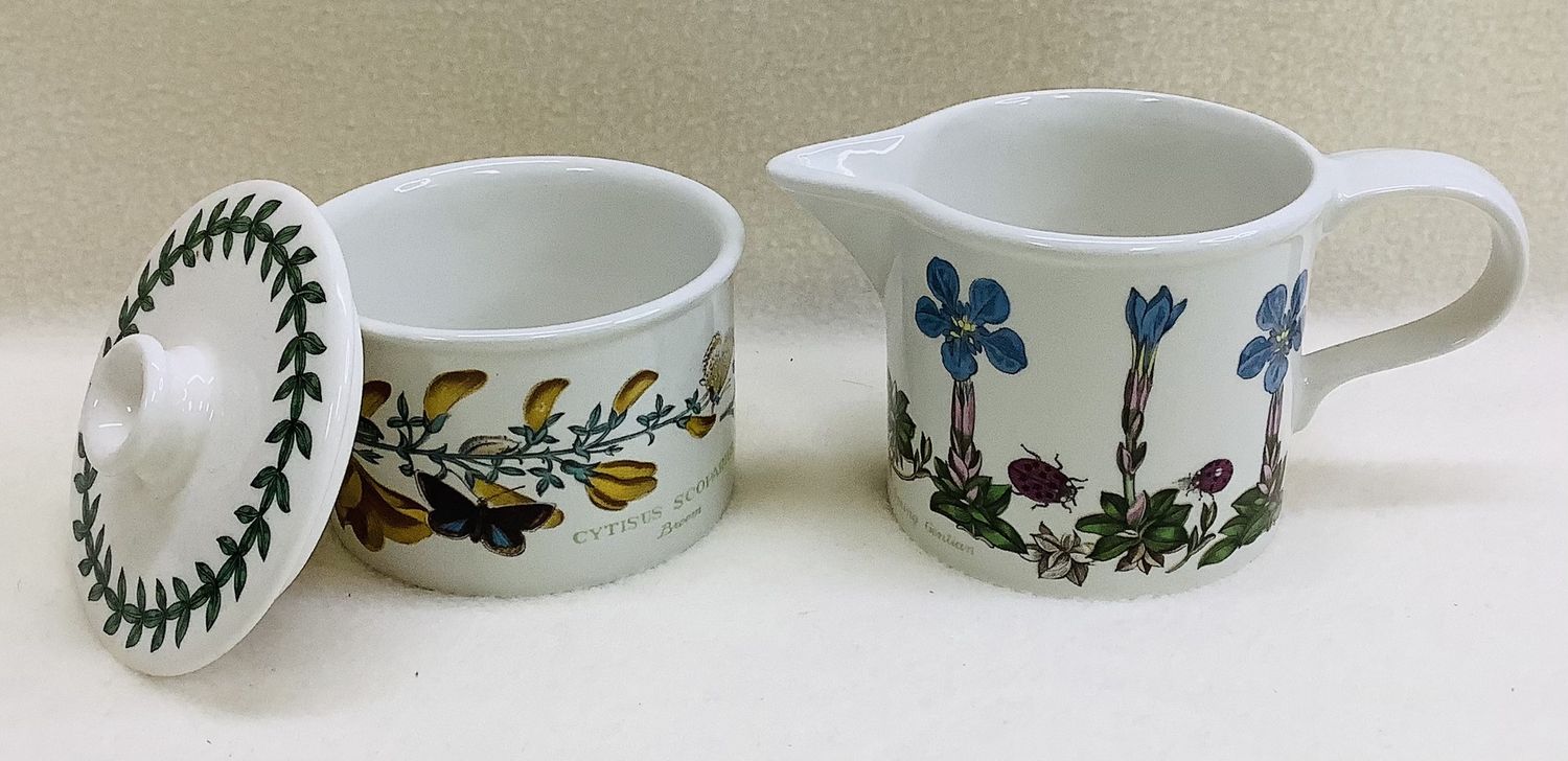 Portmeirion Botanic Garden Covered Sugar Bowl and Creamer - RS5146