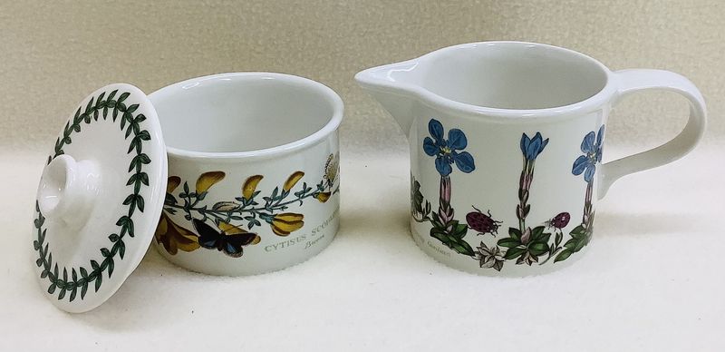 Portmeirion Botanic Garden Covered Sugar Bowl and Creamer - RS5146