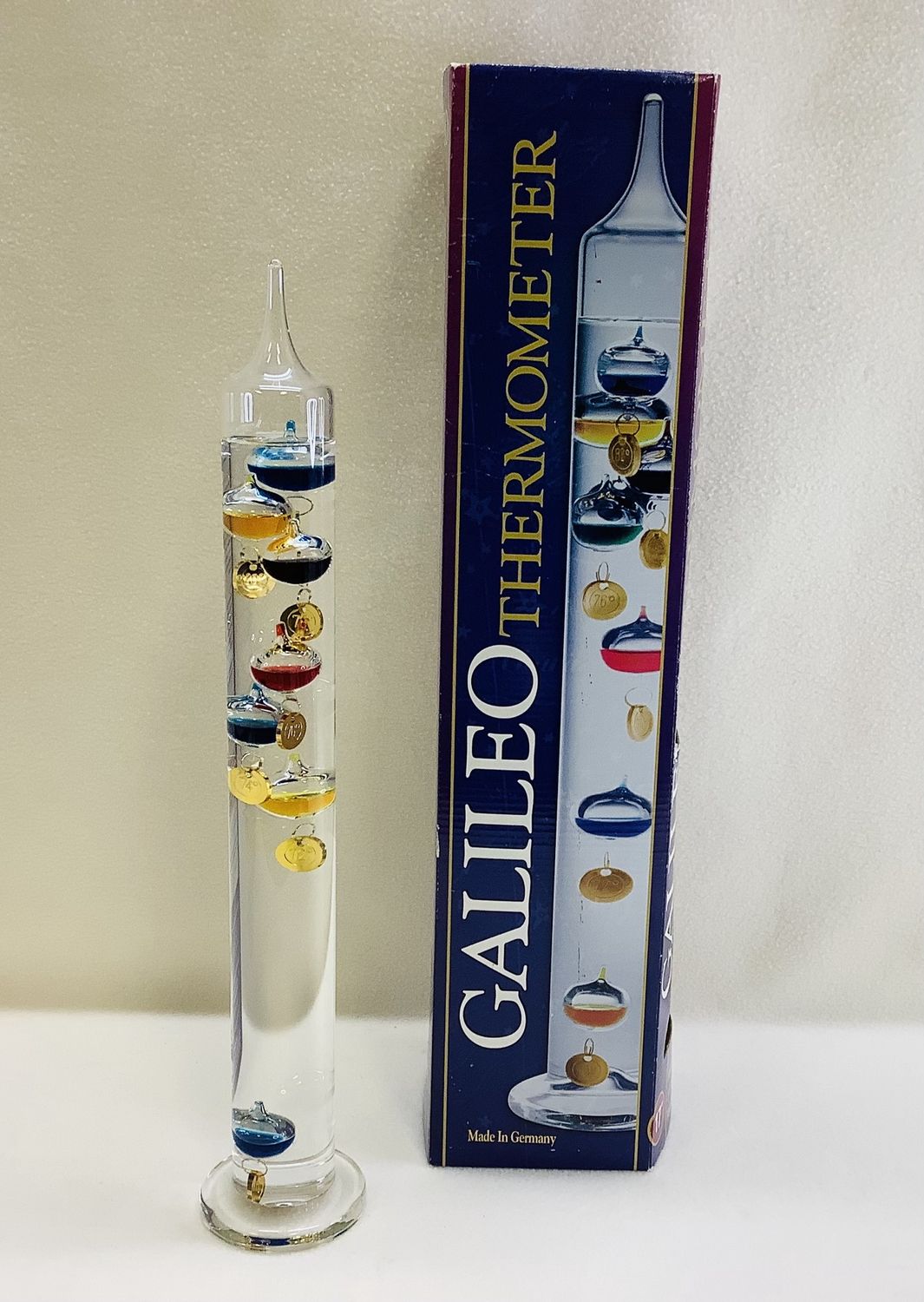Vintage Galileo Glass Thermometer, Made in Germany - RS5149