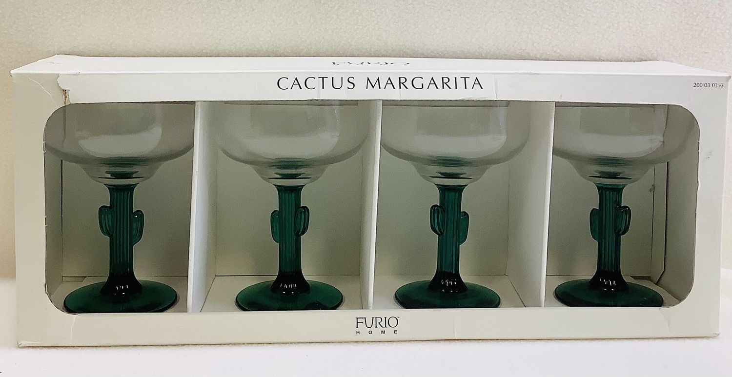 Furio Home Cactus Margarita Glasses (Set of 4) - RS5152