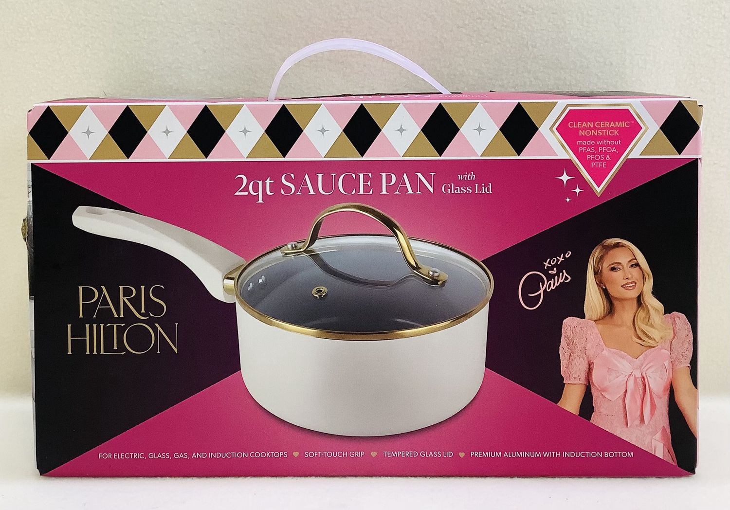 Paris Hilton 2 QT Sauce Pan w/Glass Lid - RS5210