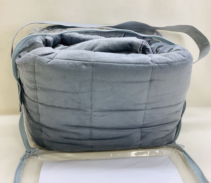 Regal Comfort 12 lb. Weighted Blanket, Light Grey - RS5213