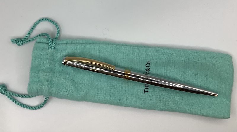 Tiffany &amp; Co. Signed Stainless Steel Two Tone Pen - RS5265