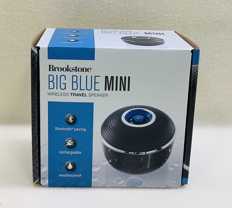 Brookstone Big Blue Mini Wireless Travel Speaker, Black - RS5270