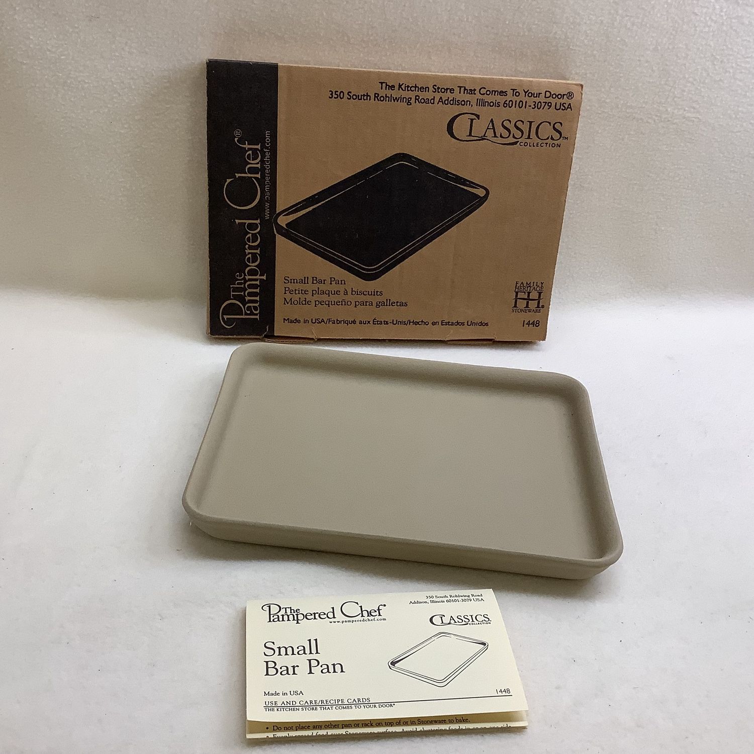 The Pampered Chef 1448 Toaster Oven Small Bar Pan, Sand/Tan/Clay - RS5278