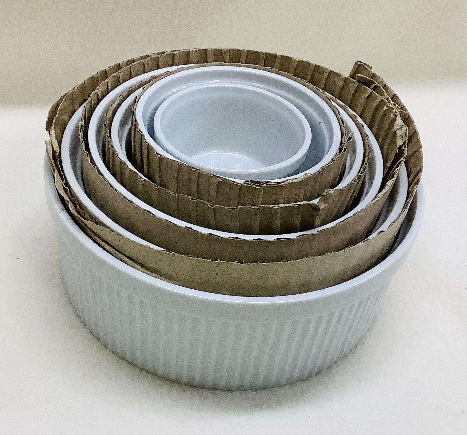 Pure White Rim Fine Porcelain Ramekins in Range of Sizes (Set of 6) - RS5288