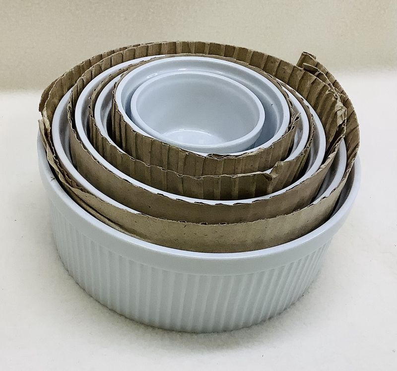 Pure White Rim Fine Porcelain Ramekins in Range of Sizes (Set of 6) - RS5288