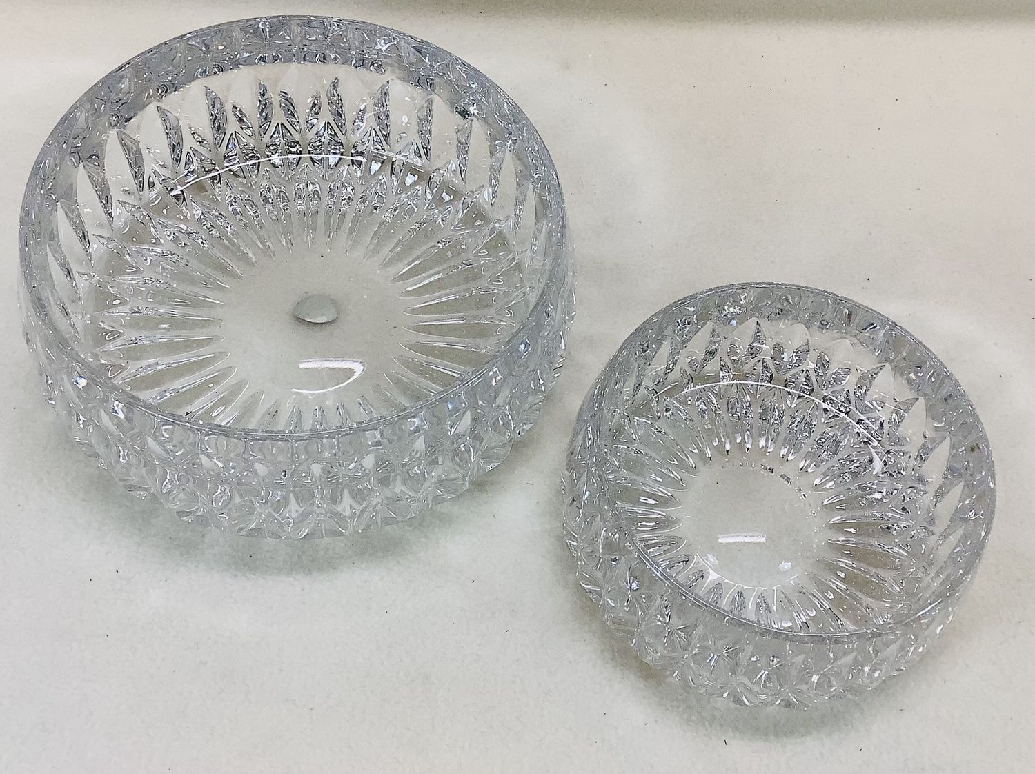 Vintage Gorham Full Lead Crystal Althea Cut Crystal Bowls (Set of 2) - RS5312