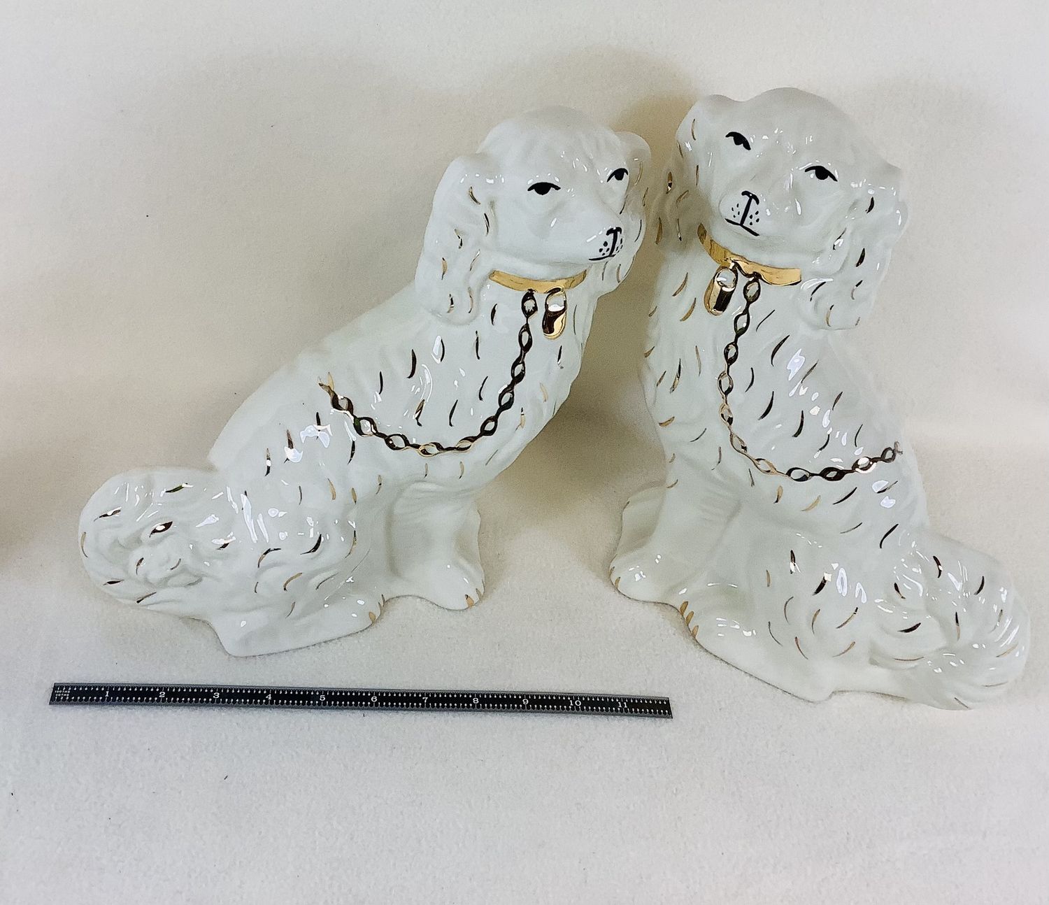 Vintage Imperial Staffordshire England Pottery White Dogs (Set of 2) - RS5322