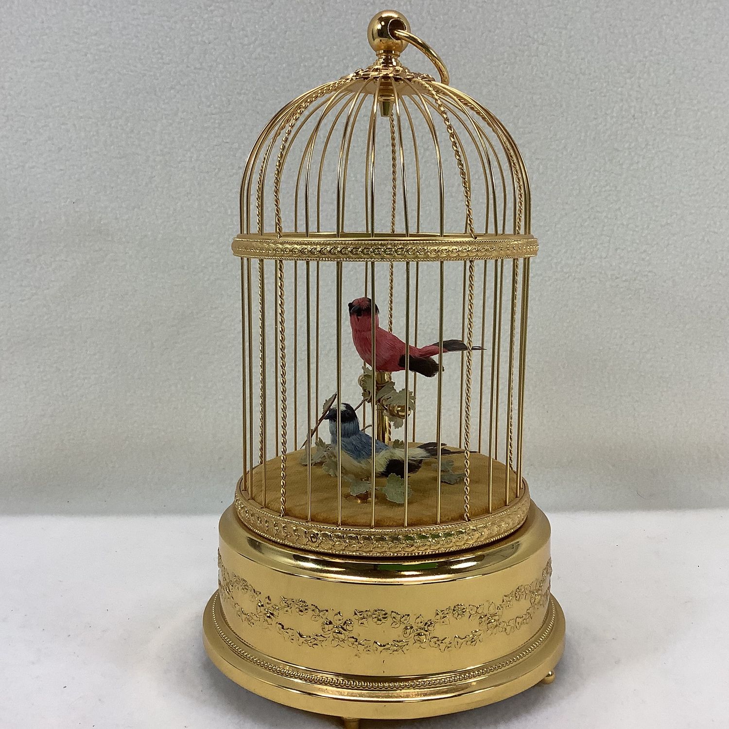 Vintage Swiss Reuge Singing Bird Gold Gilt Cage - RS5339
