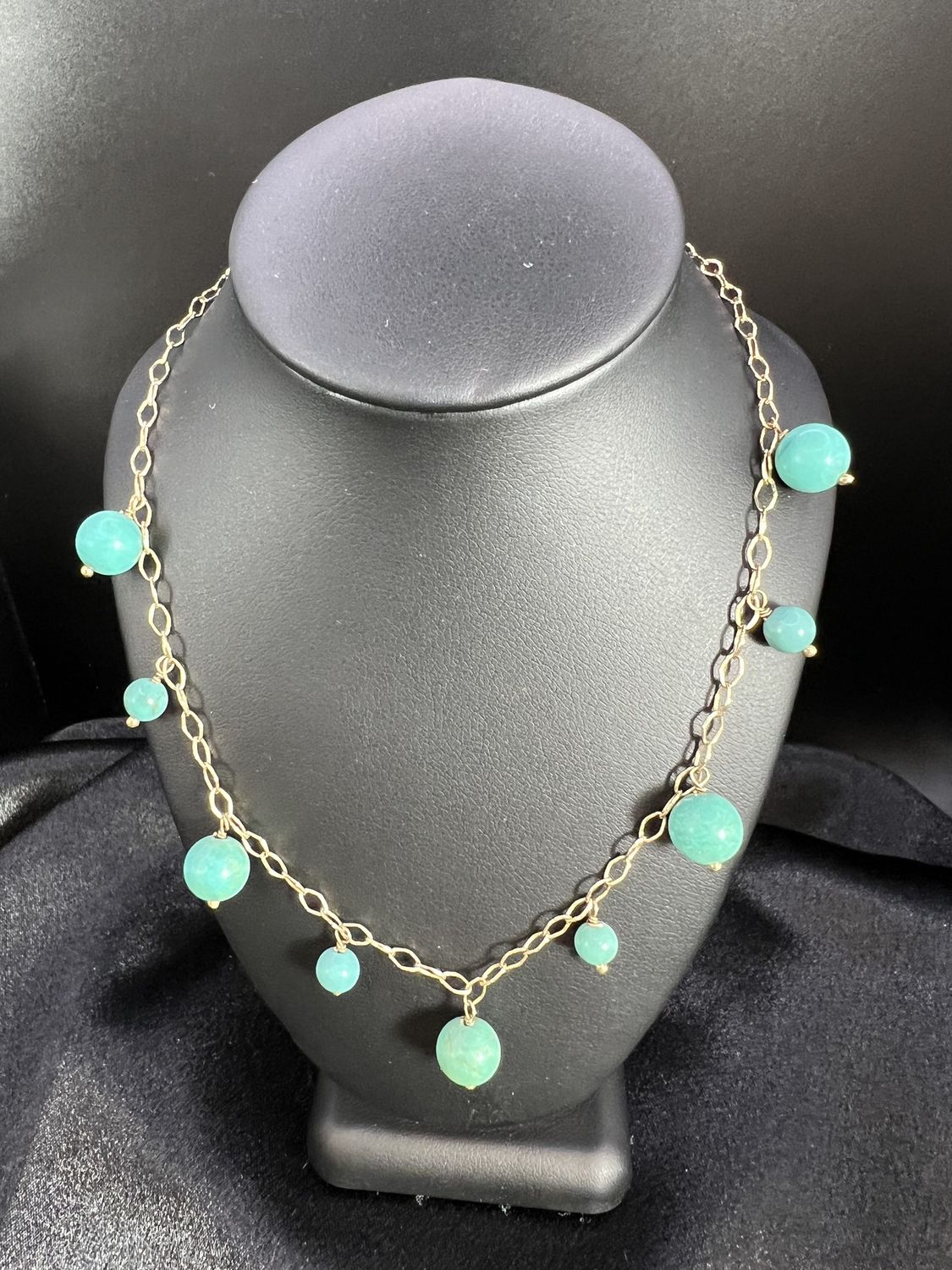 14K Zoe B Turquoise Necklace with 16&quot; Chain - RS5355