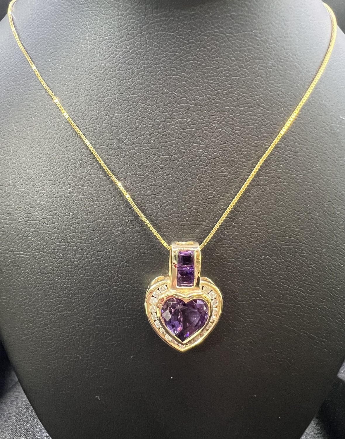 14K Amethyst Pendant with 18&quot; Chain - RS5383