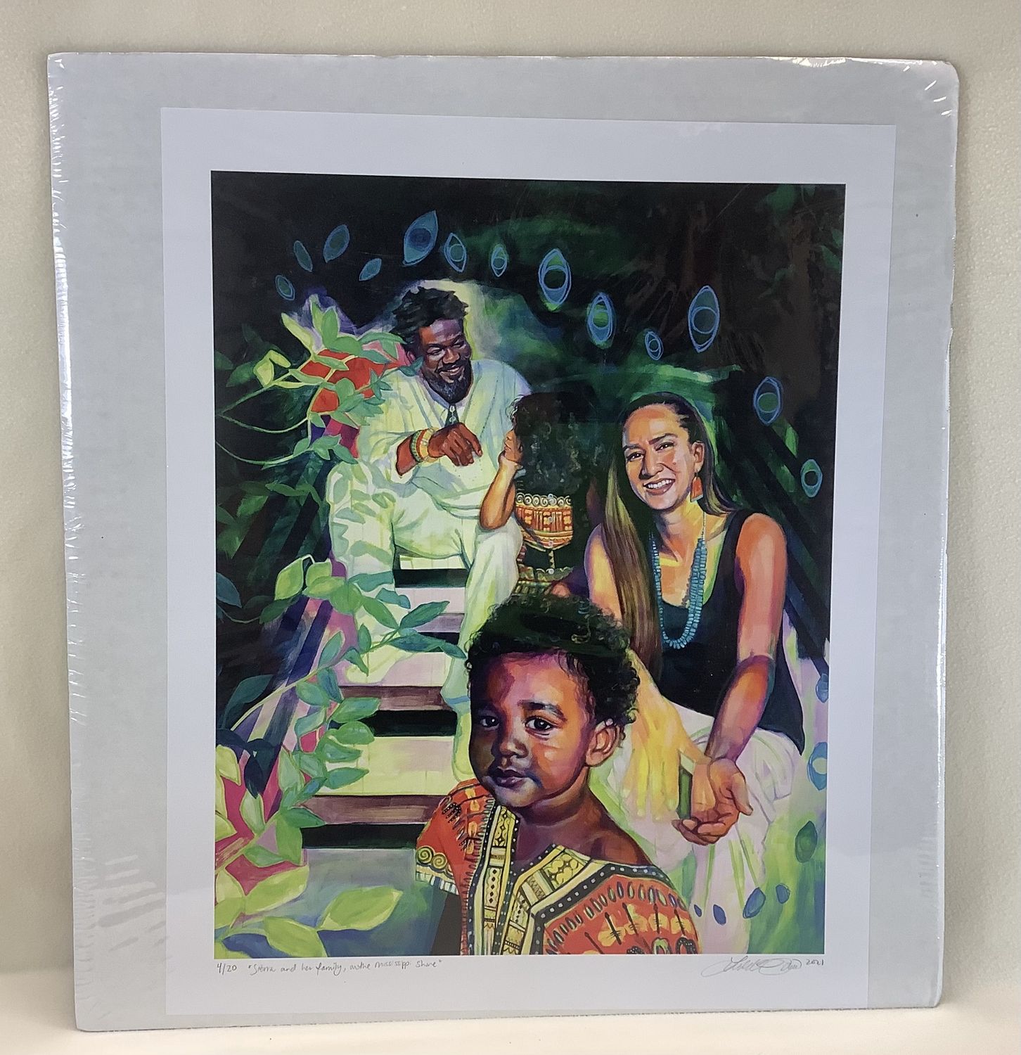 "Sierra and her family, on the Mississippi shore" Print by Leslie Barlow - RS5389