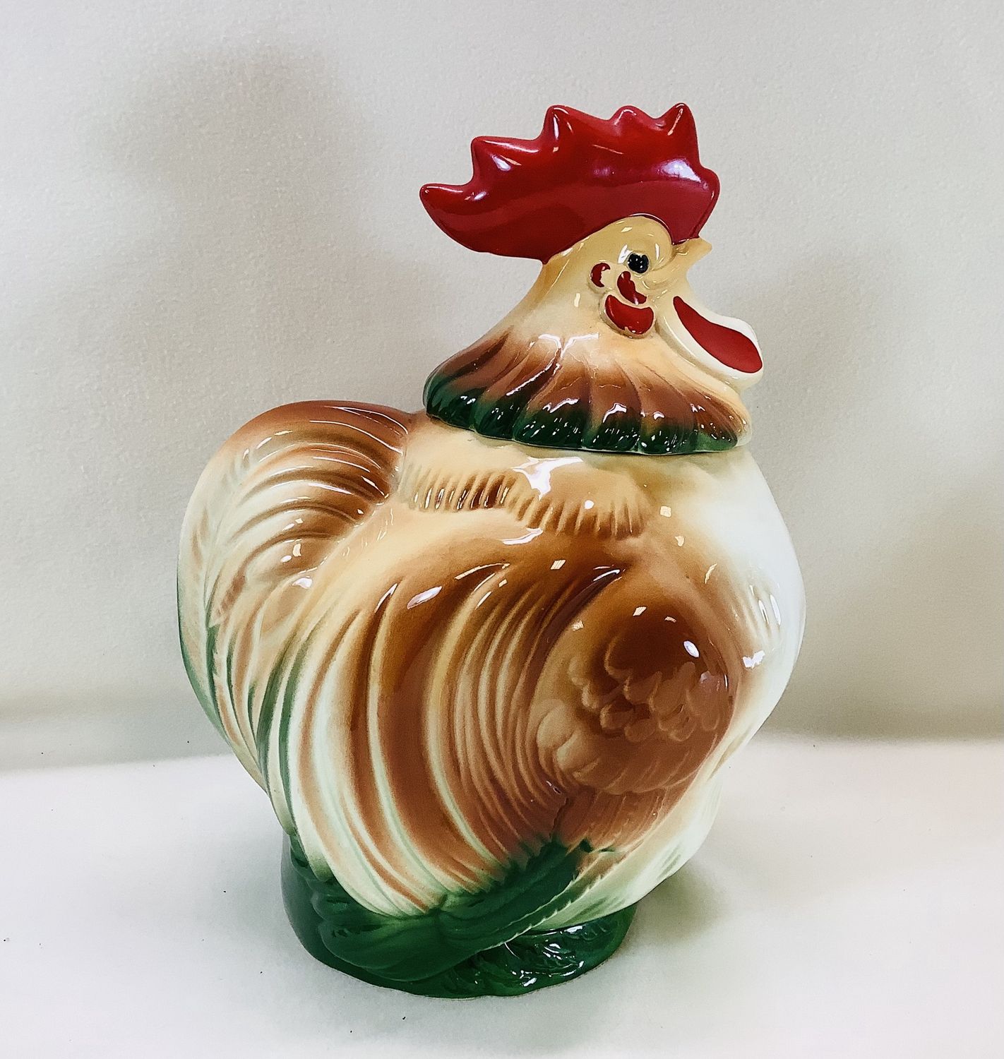 Vintage 1940's Big Rooster Cookie Jar by Sierra Vista California Pottery - RS5394