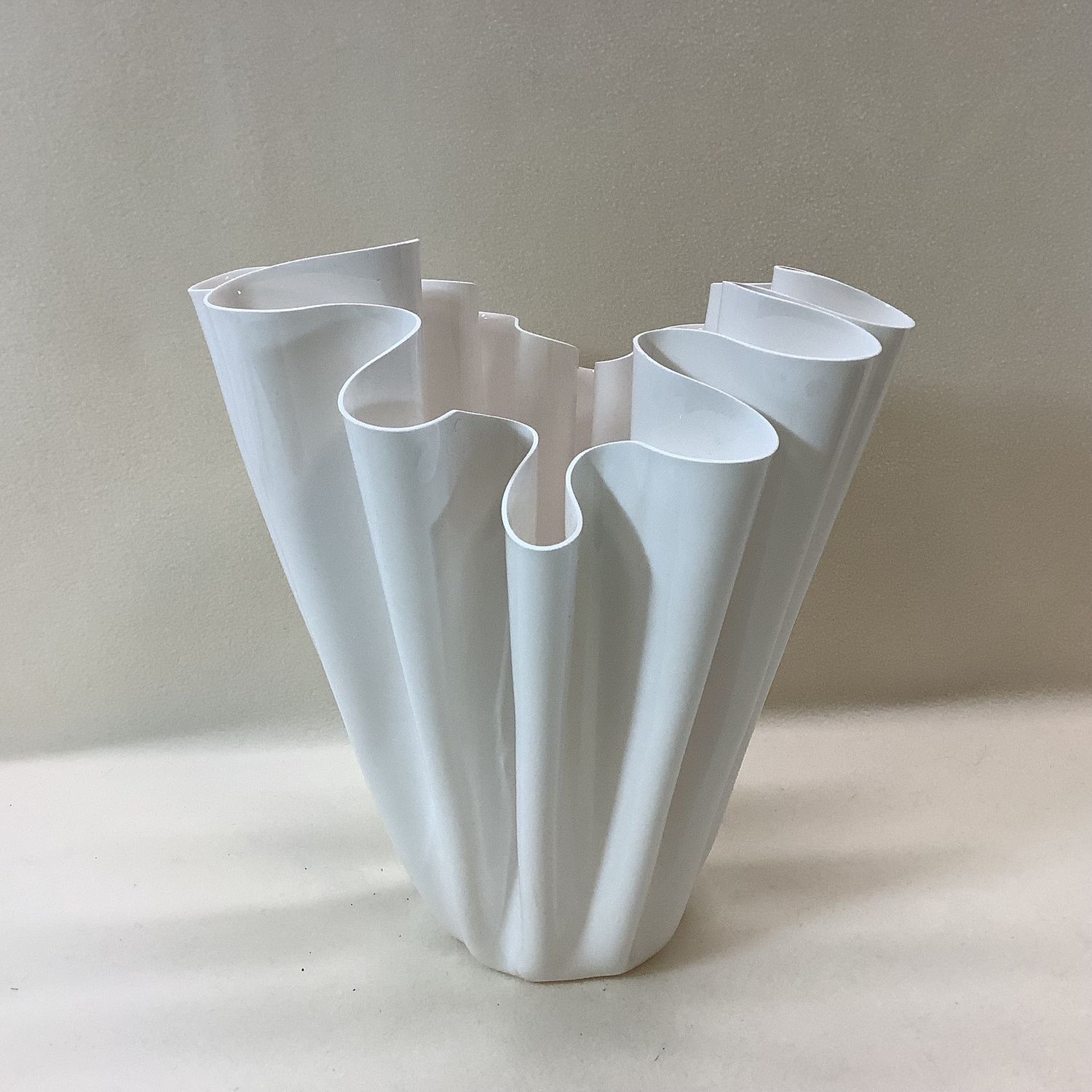 Abstract Sculpture Signed Handerchief Vase - RS5397