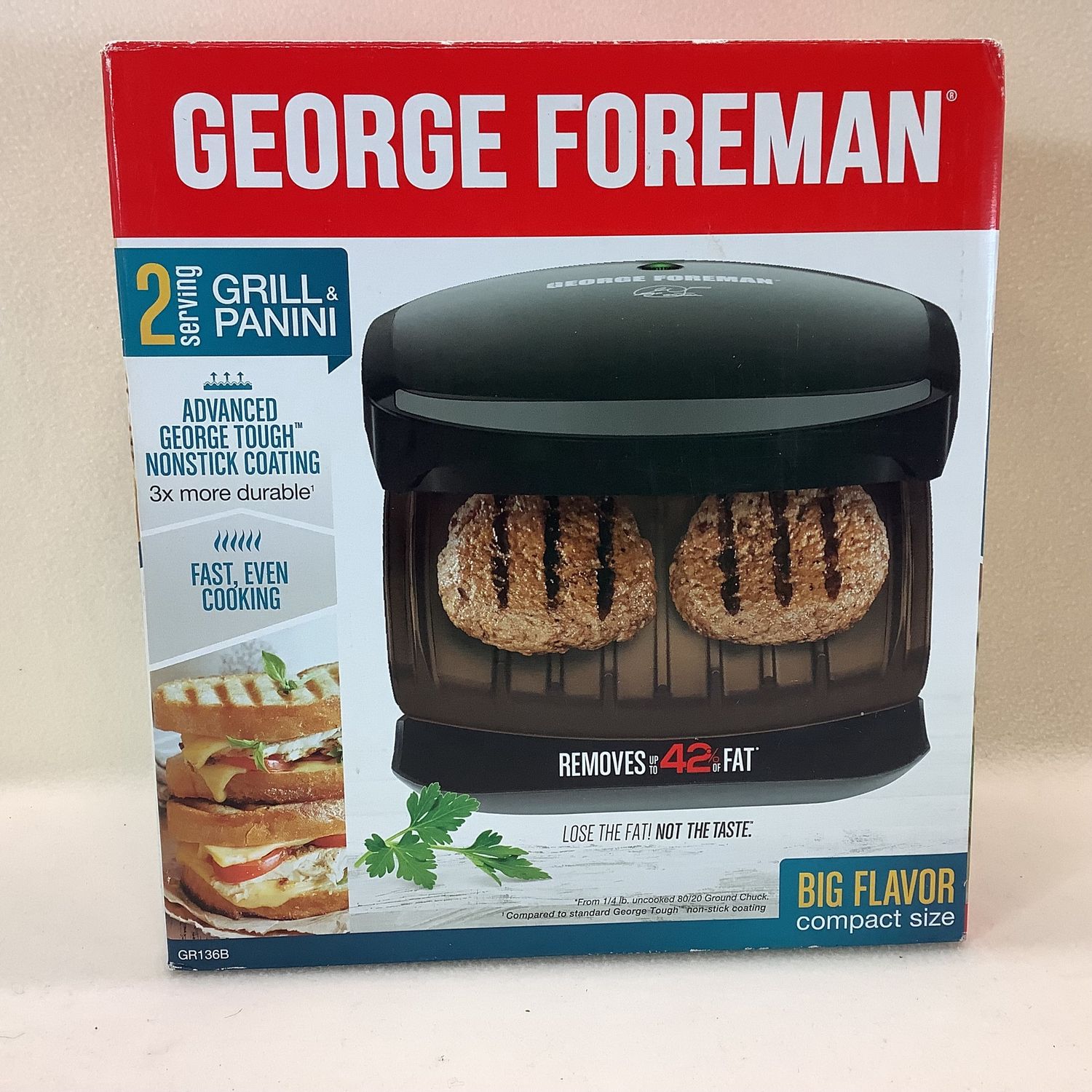 George Foreman 2 Serving Grill &amp; Panini - RS5413