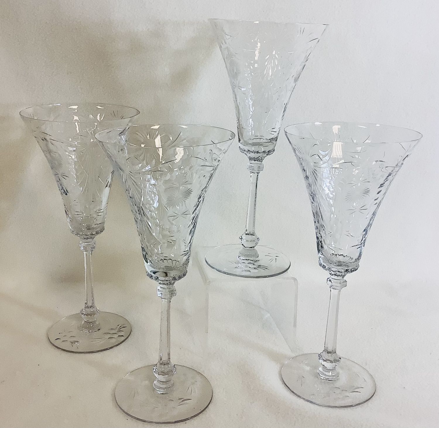 Antique Heisey Chateau Water Goblets (Set of 4) - RS5416