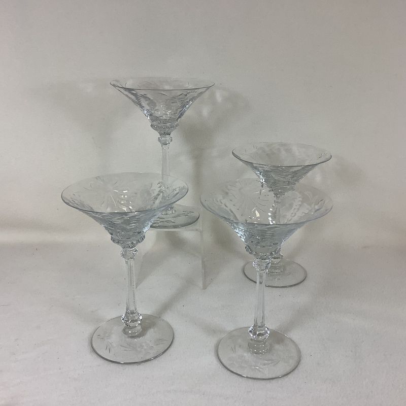 Antique Heisey Chateau Champagne Glasses (Set of 4) - RS5417