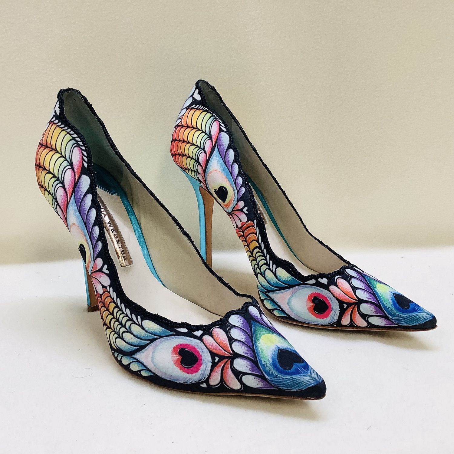 Sophia Webster Peacock Butterfly Pumps (Women&#39;s Size EUR 39/US 9 to 9.5) - CL2067