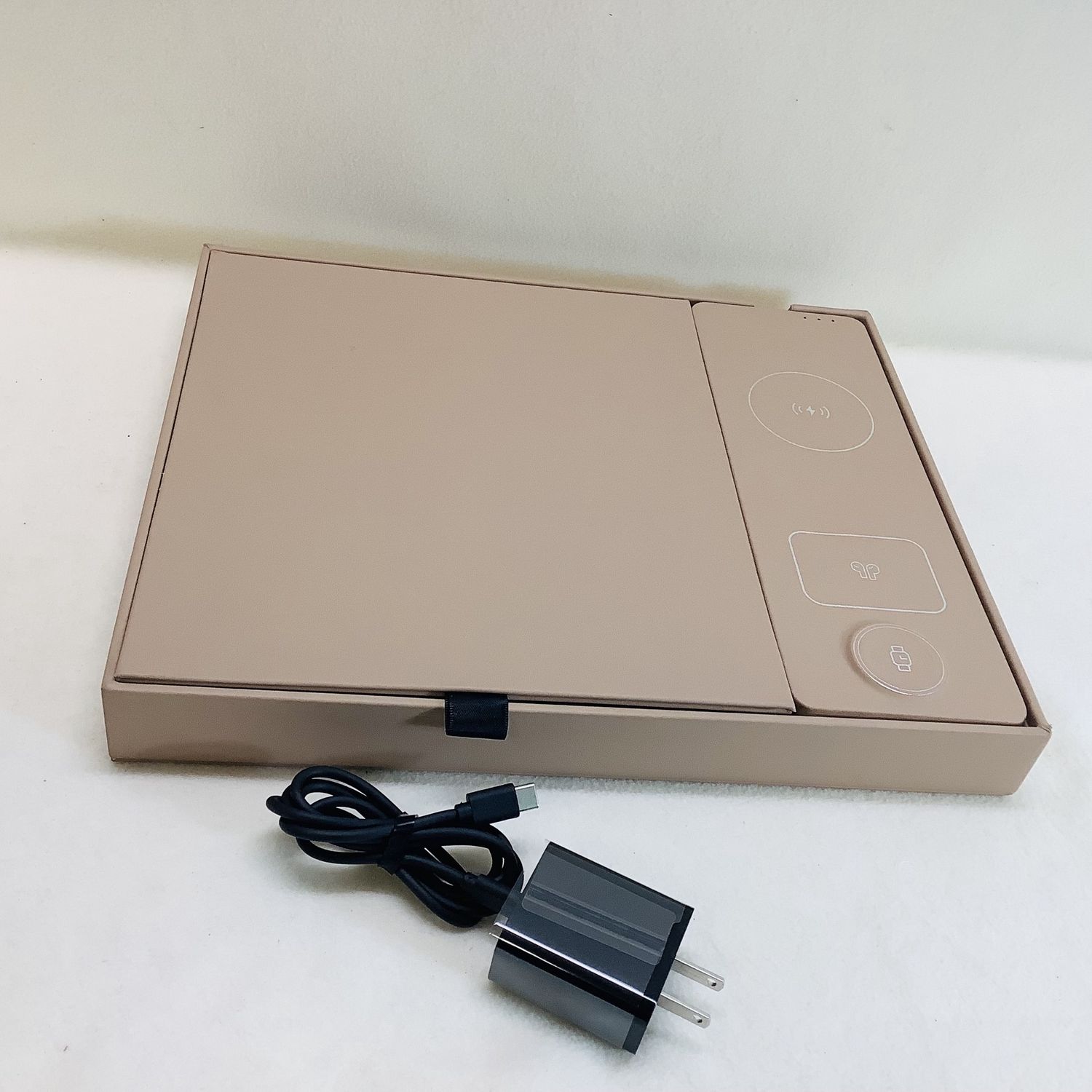 Lux 3-in-1 Fast Charging Valet, Tan - RS5444