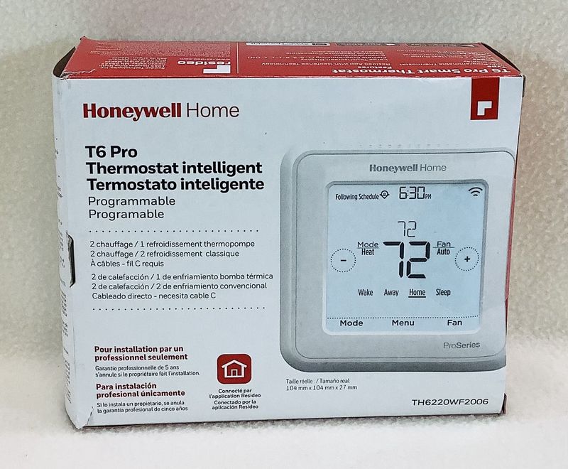 Honeywell Home T6 Pro Smart Thermostat, TH6220WF2006/U - RS5459