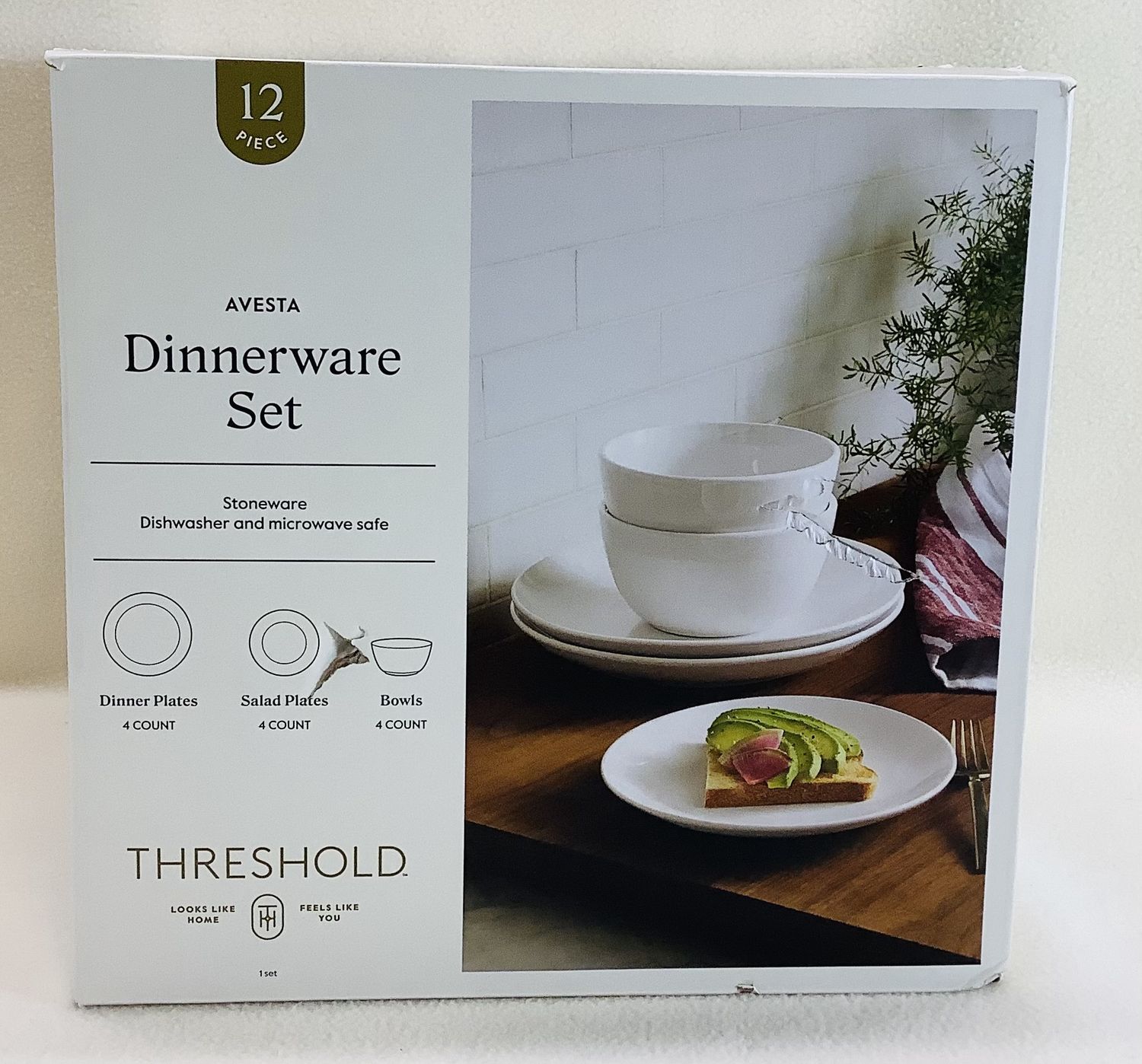 Threshold Avesta 12-PC Stoneware Dinnerware Set - RS5456