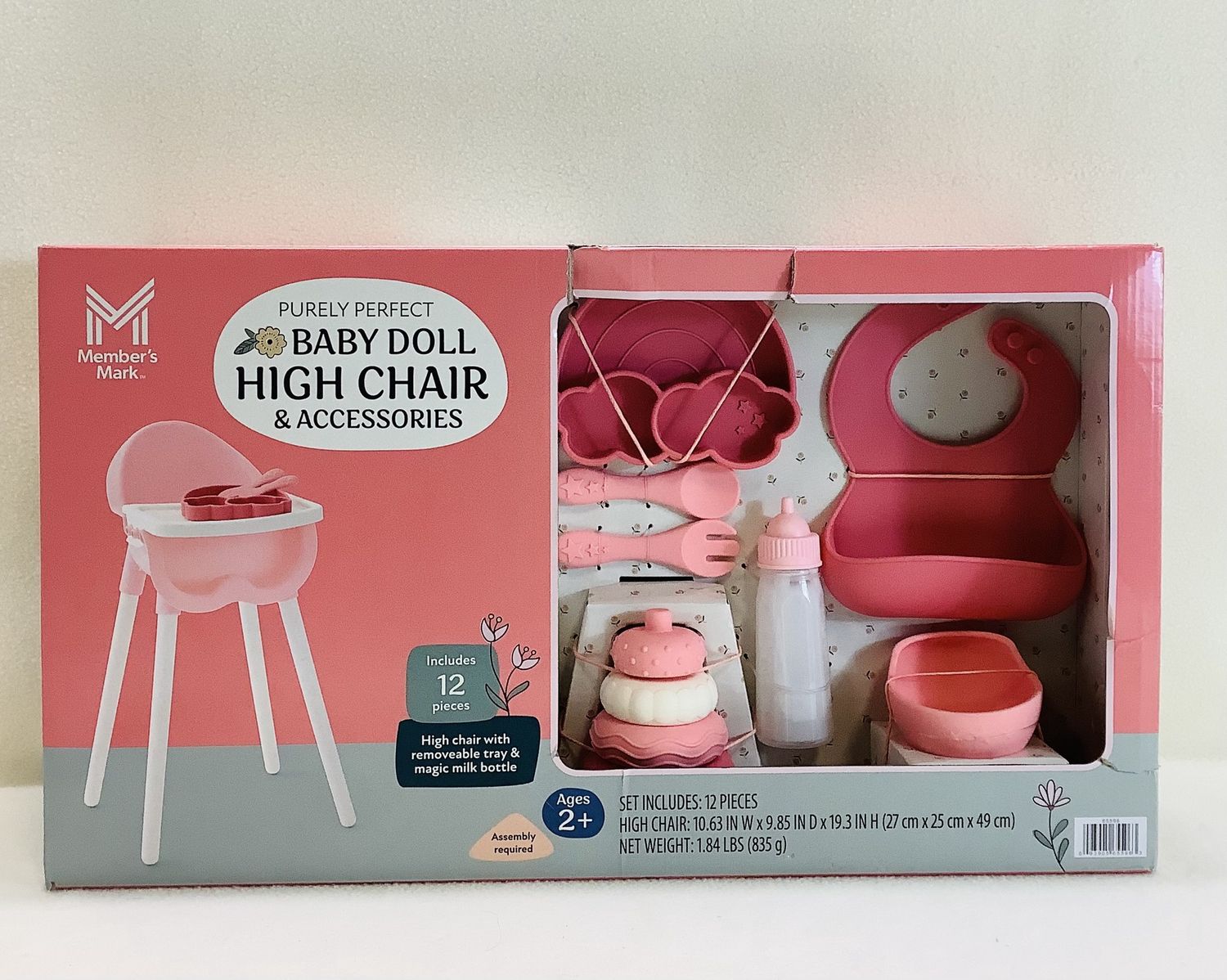 Member's Mark Purely Perfect Baby Doll High Chair &amp; Accessories (Ages 2+) - RS5477