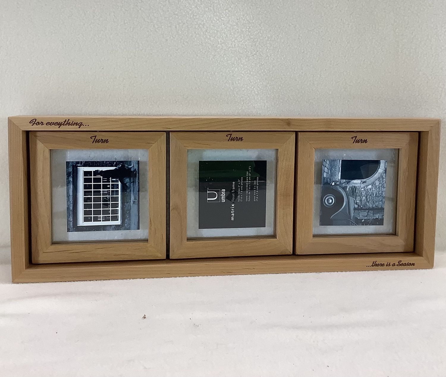 Umbra Matrix Float Frame w/3 Openings, Natural - RS5493