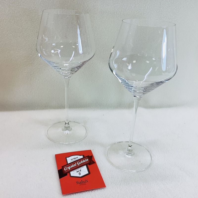 Shannon Crystal 22 oz. Goblets, Lead-free European Crystal (Set of 8) - RS5488