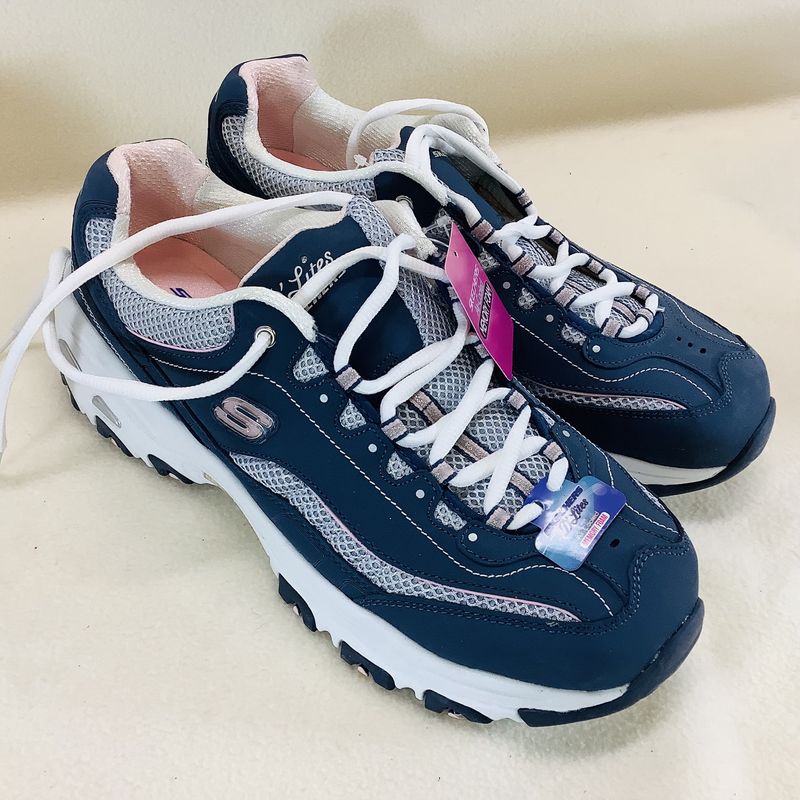 Skechers D'Lites Life Saver Sneakers, Navy multi (Women's Size 11W) - CL2071