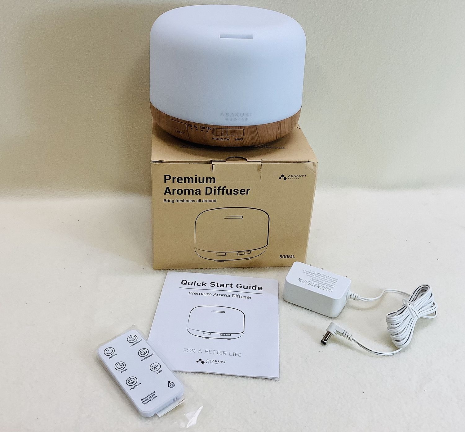 Asakuki Essential Oil Diffuser, 500ML - RS5499