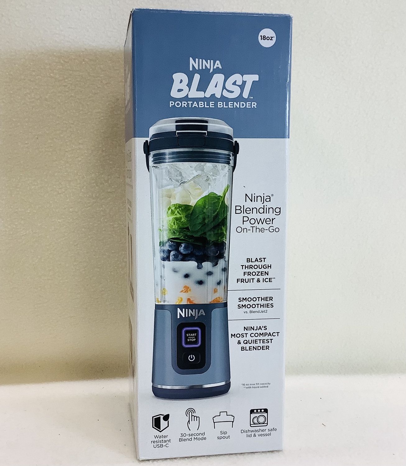 Ninja Blast 18 oz. Portable Blender, Cordless, BC151NV - RS5527