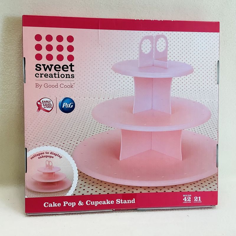 Sweet Creations by Good Cook Cake Pop &amp; Cupcake Stand, Pink - RS5530