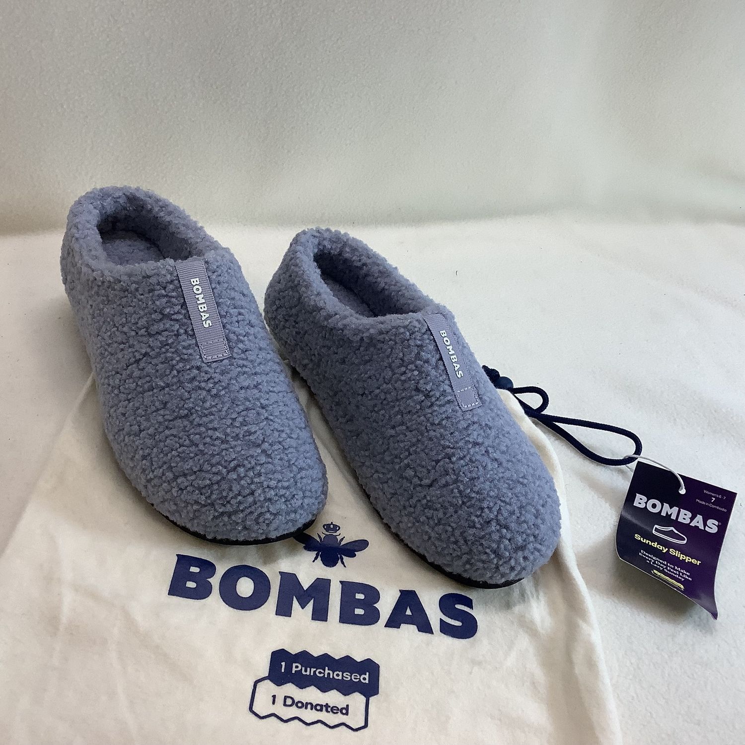 Bombas Sunday Slippers, Slate Blue (Women's Size 7) - CL2078