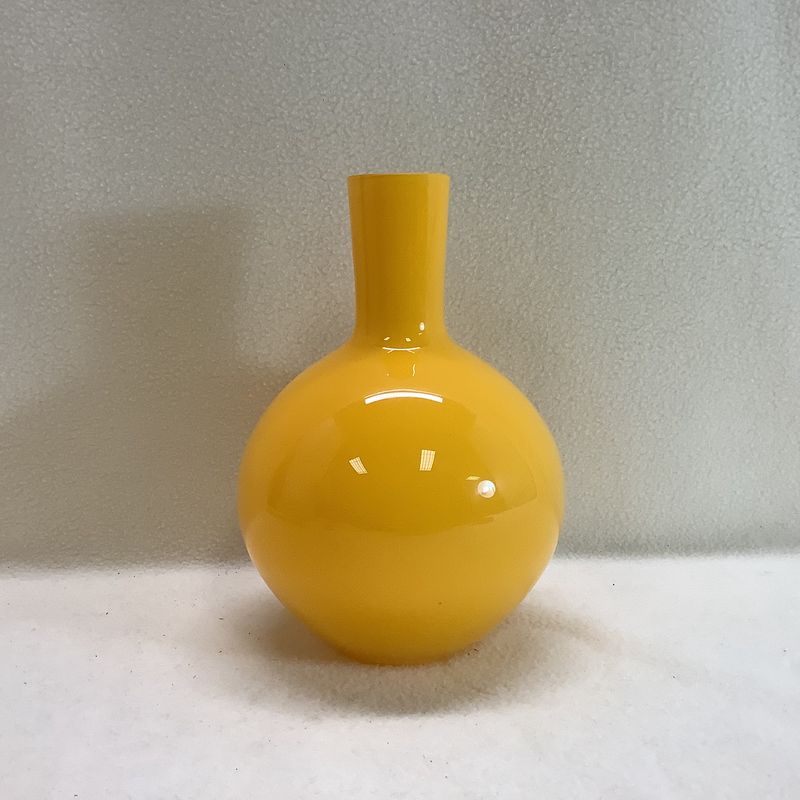 Crate &amp; Barrel Lula Collection Vintage Vase, Buttercup Yellow - RS5537