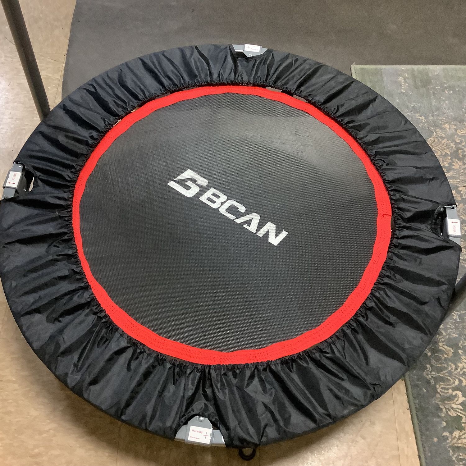 BCAN 40" Foldable Trampoline, Fitness Reboundeer w/Adjustable Foam Handles - RS5544