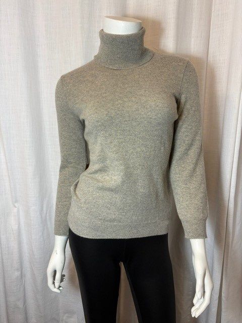 Ralph Lauren Cashmere Turtleneck Sweater, Light Grey (Women's Size M)