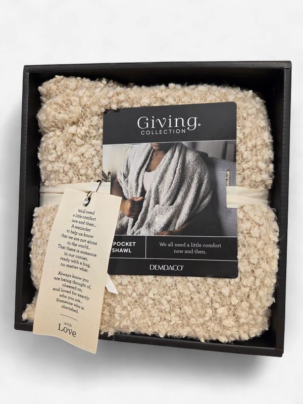 Demadco Giving Collection 2-Pocket Shawl, Cream (Women's OS) - CL2088