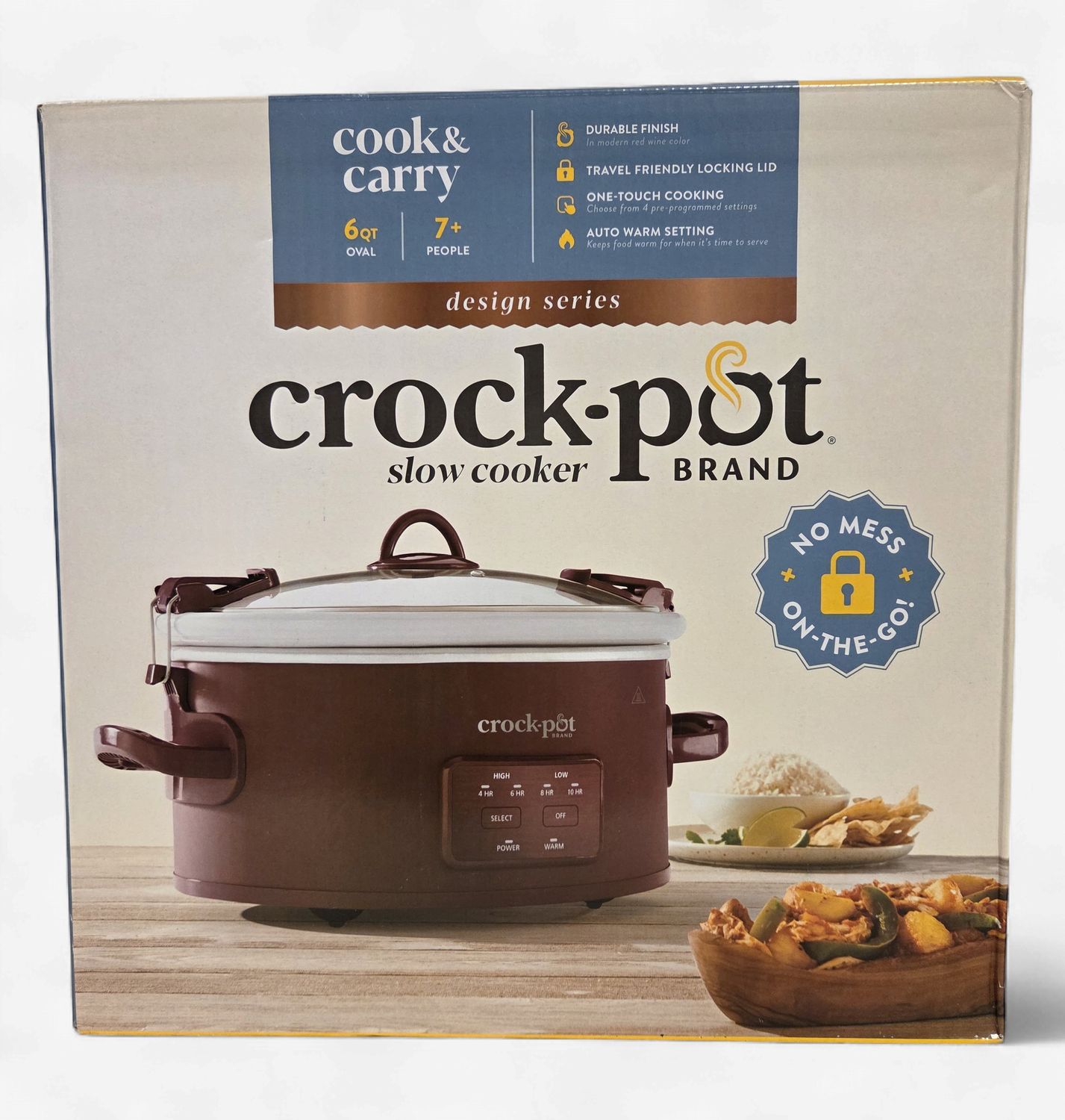 Crock-Pot Design Series 6 QT Cook &amp; Carry Slow Cooker - RS5579