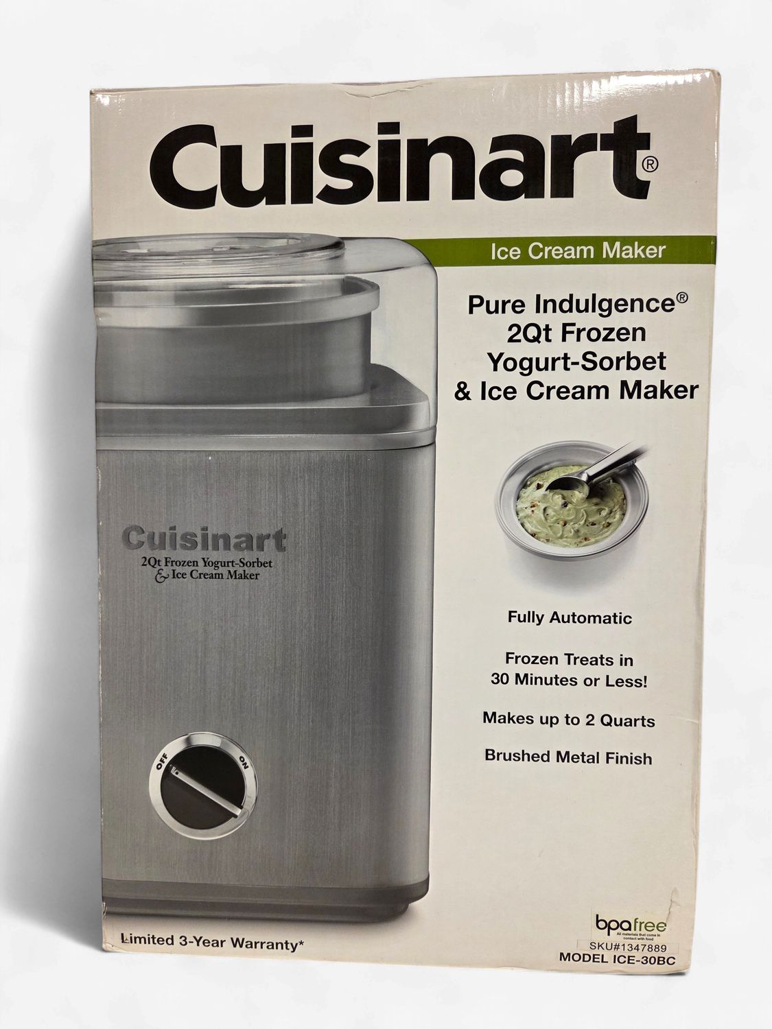 Cuisinart Pure Indulgence 2QT Frozen Yogurt-Sorbet &amp; Ice Cream Maker - RS5582