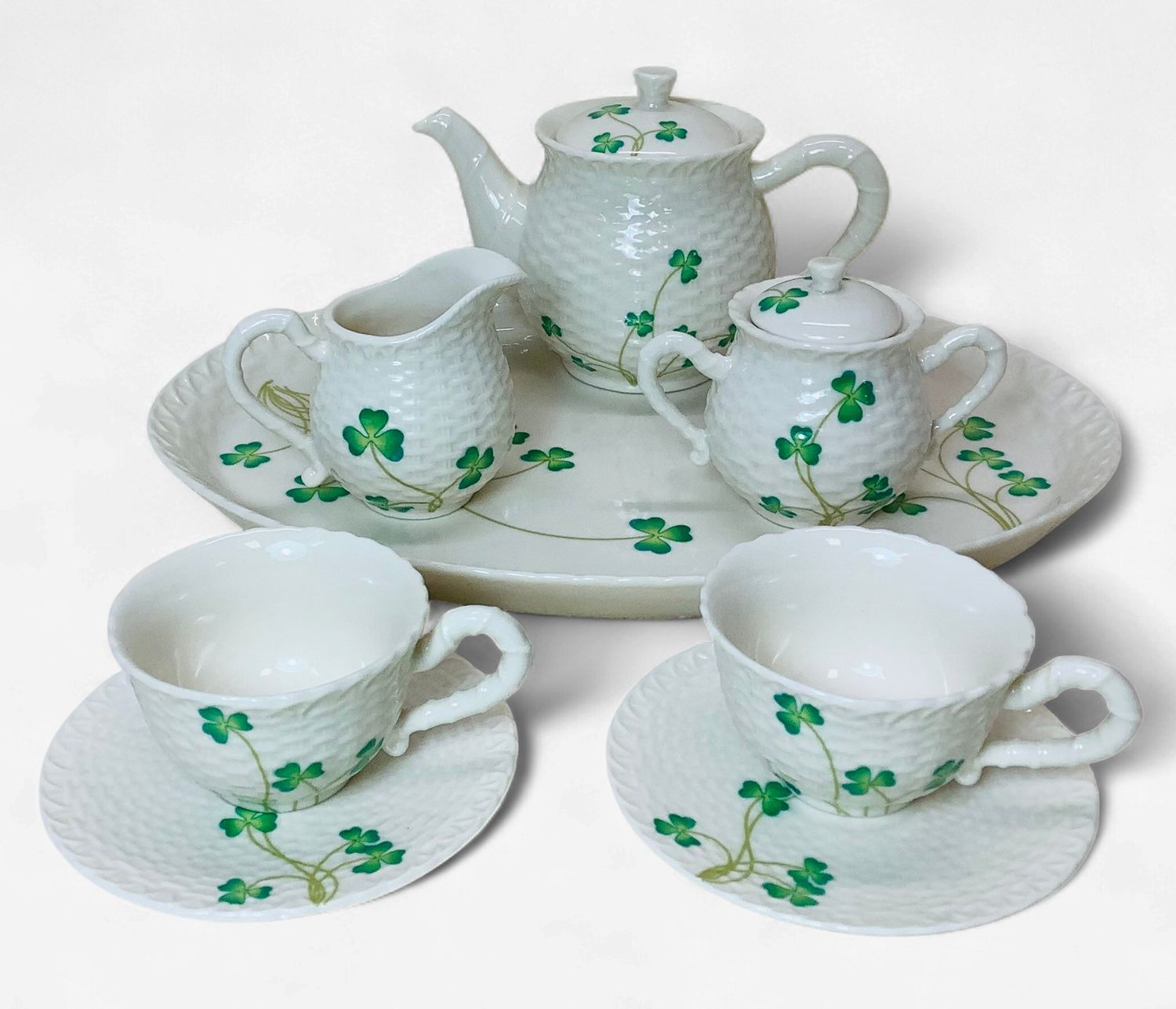 Miniature Tea Set with Shamrock Design - RS5652