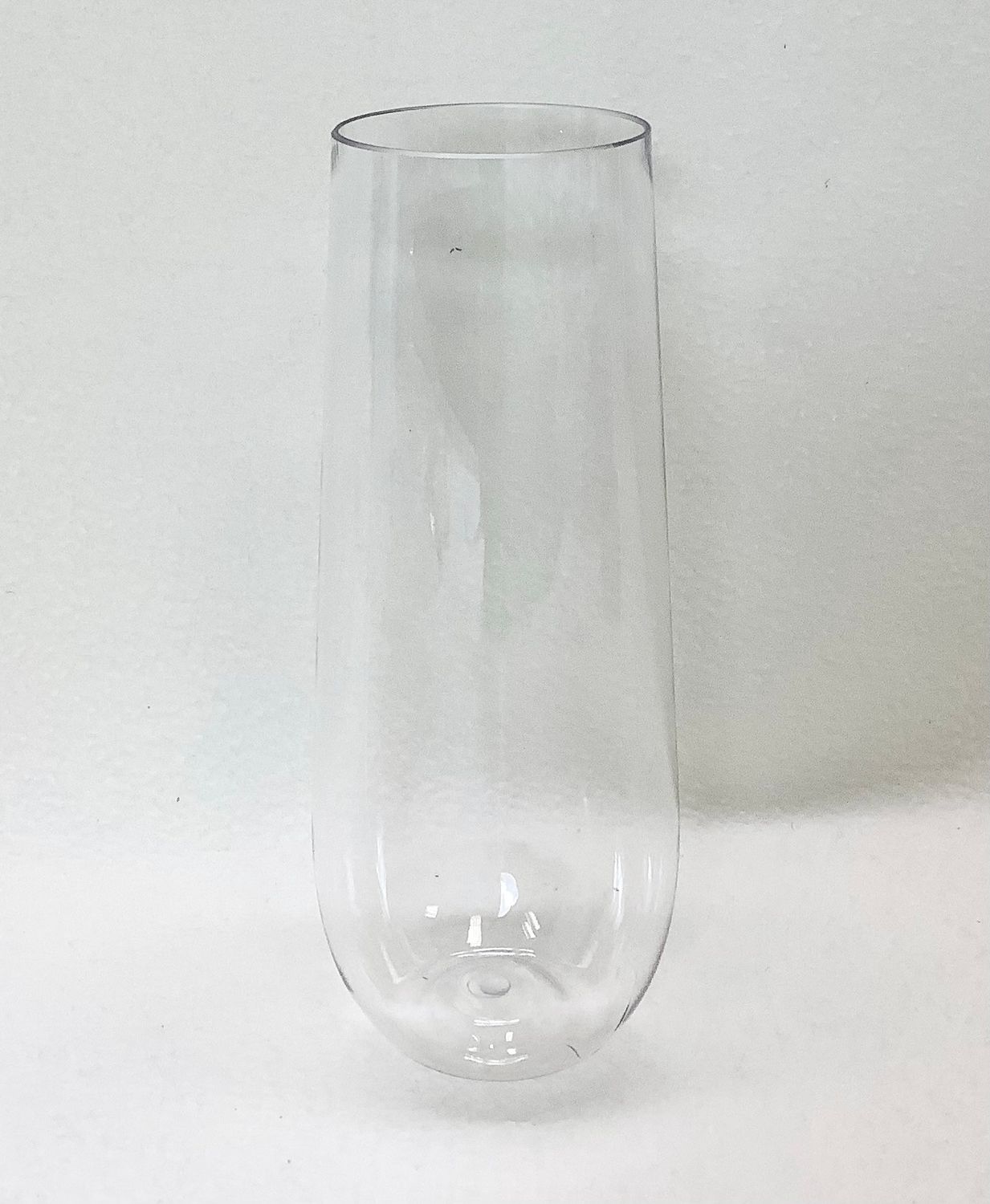 Munfix Stemless Clear Plastic 9 oz. Champagne/Toasting Flutes, 38-Pack - RS5668