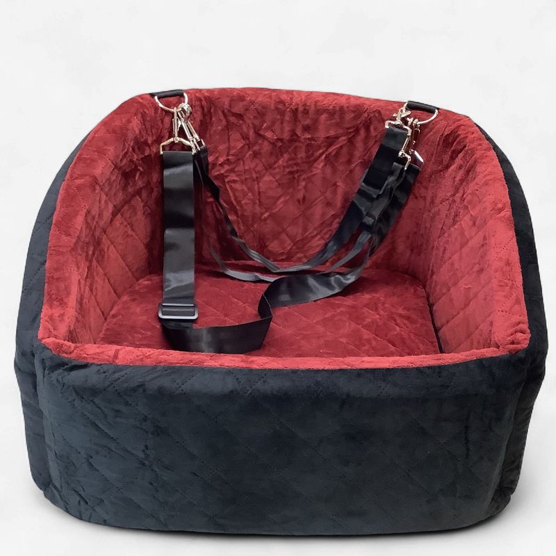 JOEJOY Elevated Dog Car Seat, Black &amp; Red - RS5671