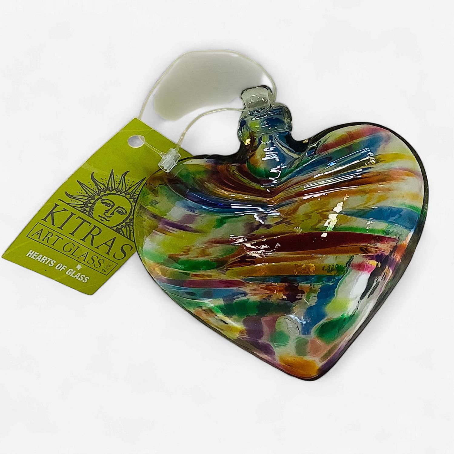 Kitras Art Glass Hand Blown Hearts of Glass Sun Catcher - RS5683