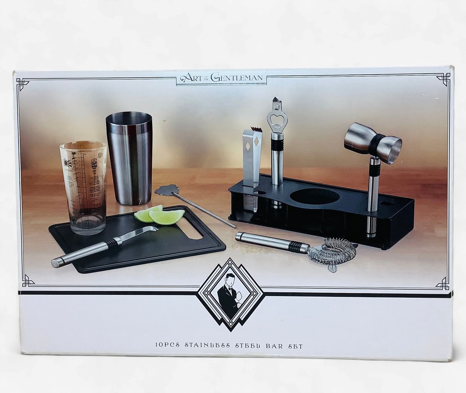 The Art of the Gentleman 10-PC Stainless Steel Bar Set - RS5693